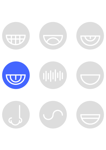 animated icons of mouth shapes